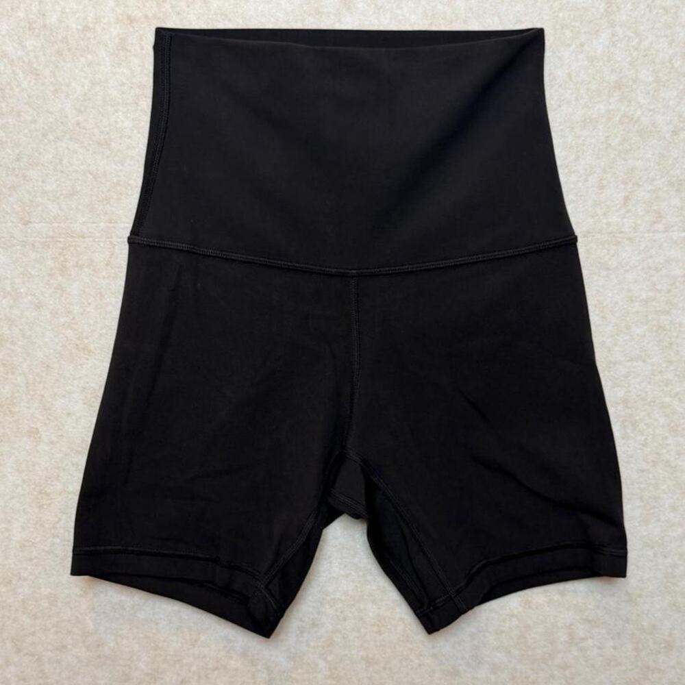Lululemon Wunder Train High Rise Shorts 8” Black Womens Size 4 LW7BH0S